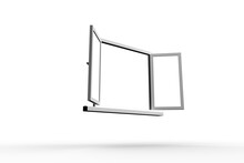 Digital Png Illustration Of Open Window On Transparent Background