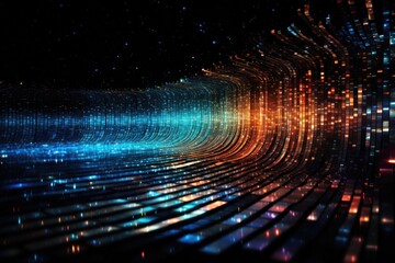 Cloud computing transfer big data on internet. futuristic digital technology .Generative AI