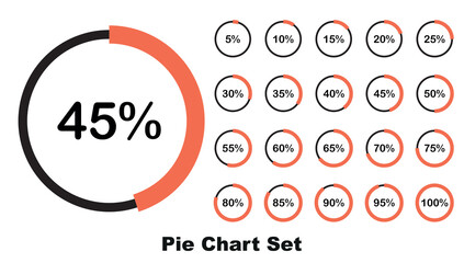 Wall Mural - Set of circle diagram, infographic design.