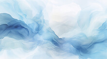 Watercolor Background: Soft And Pale Blue And White