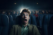 © sam - man in cinema terrified reaction