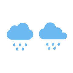 Wall Mural - Rain icon vector. Cloud rain symbol for your website design, logo, app, UI, and UX. Modern forecast storm sign. Weather, internet concept.	