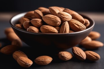 Wall Mural - almonds in a bowl