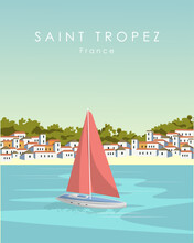 Saint Tropez Travel Poster France