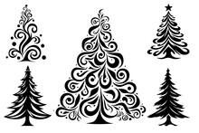 Christmas Tree Silhouette Design