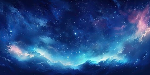 Wall Mural - cosmic dreams. nighttime wonders of galaxy. astral symphony. nebulae and stars. celestial harmony. n