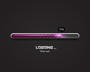 Progress loading bar. Downloading process. Concept technology. Vector illustration.