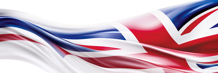 Wall Mural - Great Britain Bottom Decoration. Waving Flag. Ai Generative