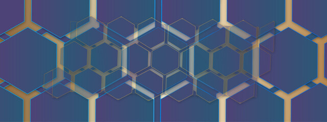 Wall Mural - hexagon background pattern. Pastel blue geometric hexagon pattern without contour. Abstract blue hexagon shape for frame illustration design.  Futuristic composition, geometric hexagon network. 