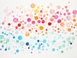 abstract image of colorful watercolor dots on white. 