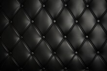 Black leather texture with buttons background.