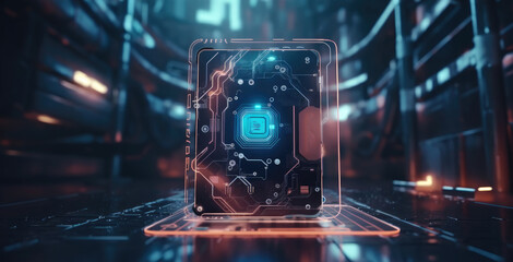 Aufkleber - Digital identity and cybersecurity on digital storage or wallet concept.