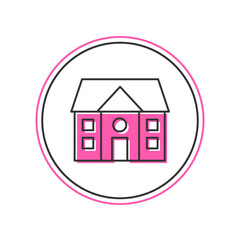 Sticker - Filled outline House icon isolated on white background. Home symbol. Vector