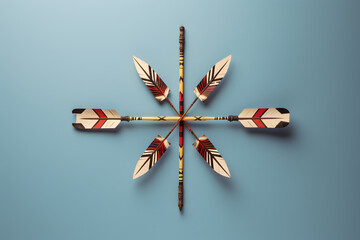 Wall Mural - A pair of crossed arrows a Native American symbol