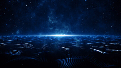Particles abstract blue event game trailer titles cinematic openers digital technology concert background