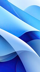 Wall Mural - Wavy modern abstract blue background consisting of layers