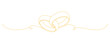 © Adhi - wedding ring golden line art style. vector invitation. Valentine element