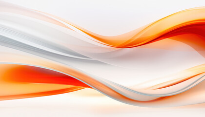 Sticker - Orange Wavy Flow Background