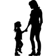 © DLC Studio - Mother and Child Silhouette. Vector Illustration