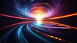 © M.Gierczyk - Smooth Concentric Circular Patterns with Colorful Light Streaks