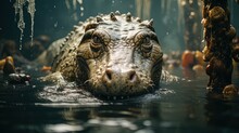 Close Up Big Crocodile