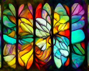 Wall Mural - Stained Glass on Canvas