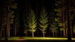 A thick, charmed timberland with fireflies lighting the see at with their spread plans. Creative resource, AI Generated