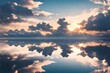 Clouds on water colossal scale grandstands extraordinary skies. Uncommon reflections awaken a dreamlike space. Creative resource, AI Generated