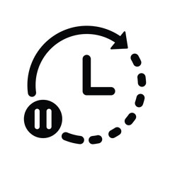 Pause Time Icon. wacth design vector