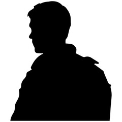 Wall Mural - A troop of soldier silhouette vector, a simply designed military man in black and white