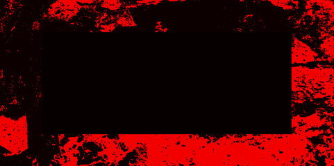 Wall Mural - Black and red grunge texture border frame over red vintage frame in red and black, grunge background with space for text.