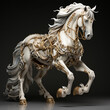 white horse statue