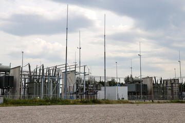 Wall Mural - Uniper powerplant Maximacentrale in Lelystad along the IJsselmeer shore