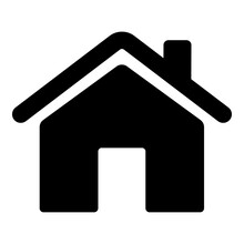 Web Home Icon Sign On Transparent Background.