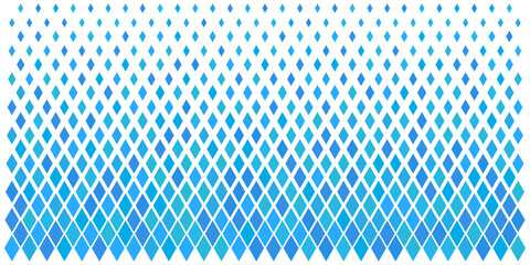 Wall Mural - Rhombus pattern of blue tones on white background