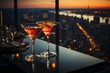 © jechm - luxury cocktail at a nightclub on the rooftop of a skyscraper