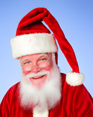 smiling santa claus with hat