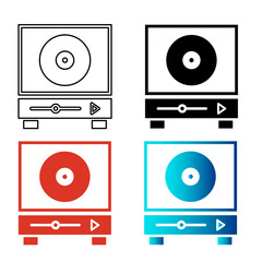 Wall Mural - Abstract DVD Player Silhouette Illustration