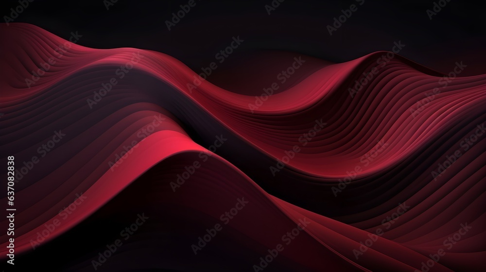 Dark Abstract Wave Pattern with Red Lines and a Metallic Look wallpaper ...
