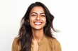 © Eber Braun - Medium shot portrait of an Indian woman in her 20s against a white background