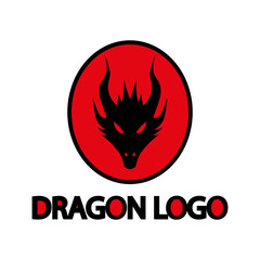 Wall Mural - The Dragon. Head dragon logo vector, icon, illustration. Dragon vector icon illustration design logo template.