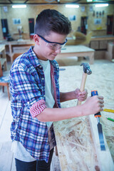 Wall Mural - Handsome young carpenter