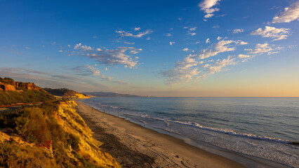 Wall Mural - The sunset at the Torrey Pines beach