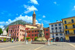 Die Piazza Cermenati in Lecco, Lombardei (Italien)