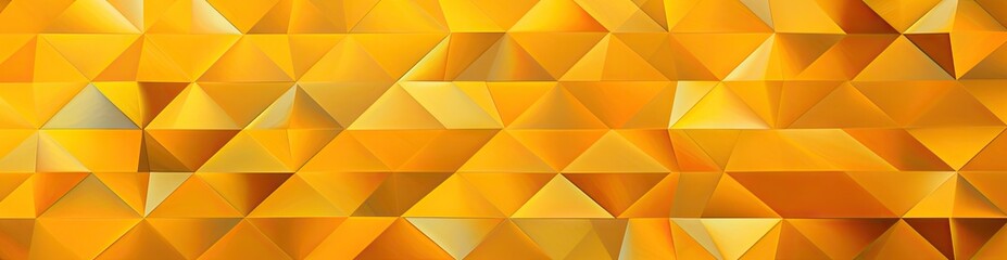  golden patterns with triangles of different colors and pattern on a yellow background Generative AI