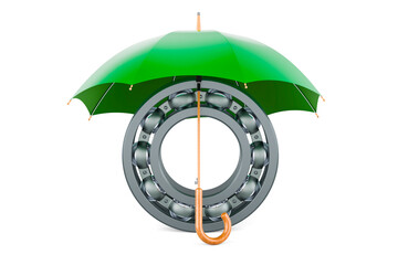 Wall Mural - Ball bearing under umbrella, 3D rendering