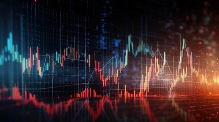 Wall Mural - graphs and charts background