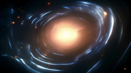 Wall Mural - bright streams of light spiral towards a swirling center of darkness swallowed up by the unseen forc