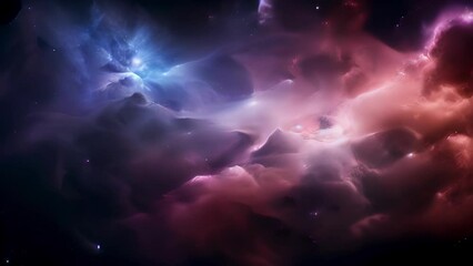 Wall Mural - here dark murky clouds of cosmic dust are seen cascading across the infinite expanse of space. a dar