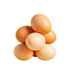 Canvas Print - Raw eggs on a transparent background